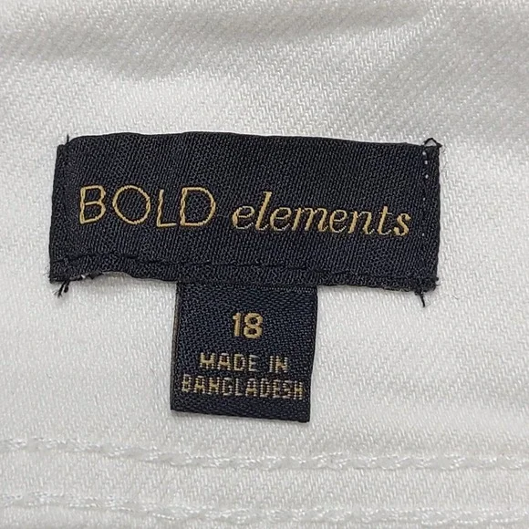 Bold Elements Crop Flare Jeans Womens 18 High Rise Tummy Control Denim Pants - Picture 5 of 9